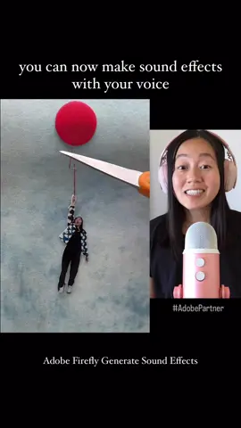 Adding sound effects to my stop motion video - w/ @adobefirefly #AdobePartner This just came out today - Generate Sound Effects by #AdobeFirefly I’ve wanted something like this for a long time - the way I communicate what kind of sound effects I want has always been by sounding them out first with my voice. So I find this UI extremely intuitive - a lot more intuitive than searching through sound libraries looking for what you had in mind. The way it works is you record an audio snippet of you vocalizing the sound, and then type in what you want to turn it into, e.g. “ocean waves” or “seagulls”. Then it gives you four options to pick from. Comment “sound” and I’ll send you the link (or just tap in my link in bio) Here were my prompts for this video: scissors snip whoosh fall thud tap ocean wave seagulls