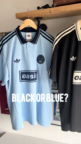Black or Blue? Comment below ⬛️🟦 adidas x Oasis Jacquard Jersey I can’t decide which one so I’m keeping both 😂  #adidas #oasis #adidasoasis #oasisband #oasisreunion #new #fyp #adidasoriginals #SmallBusiness 