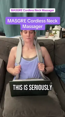 MASGRE Cordless Neck and Shoulder Massger with heat - Wireless 6D deep tissue kneading electric shiatsu massage pillow for neck, back, legs and body - pain relief for home, office, car - somatic therapy #messager #neckmassager #neckandbackmassager #massagerwithheat 