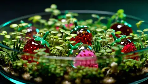 Growing Glass Fruit out of dishes ASMR 🍓 #asmrsounds #asmrvideo #oddlysatisfying #ai #asmrtiktoks #glassfruit #asmr 
