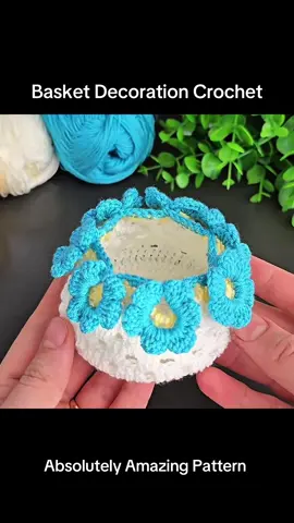 Basket Decoration Crochet Absolutely Amazing Pattern #crochet #crochettutorial #crochetpattern #fyp #foryou 