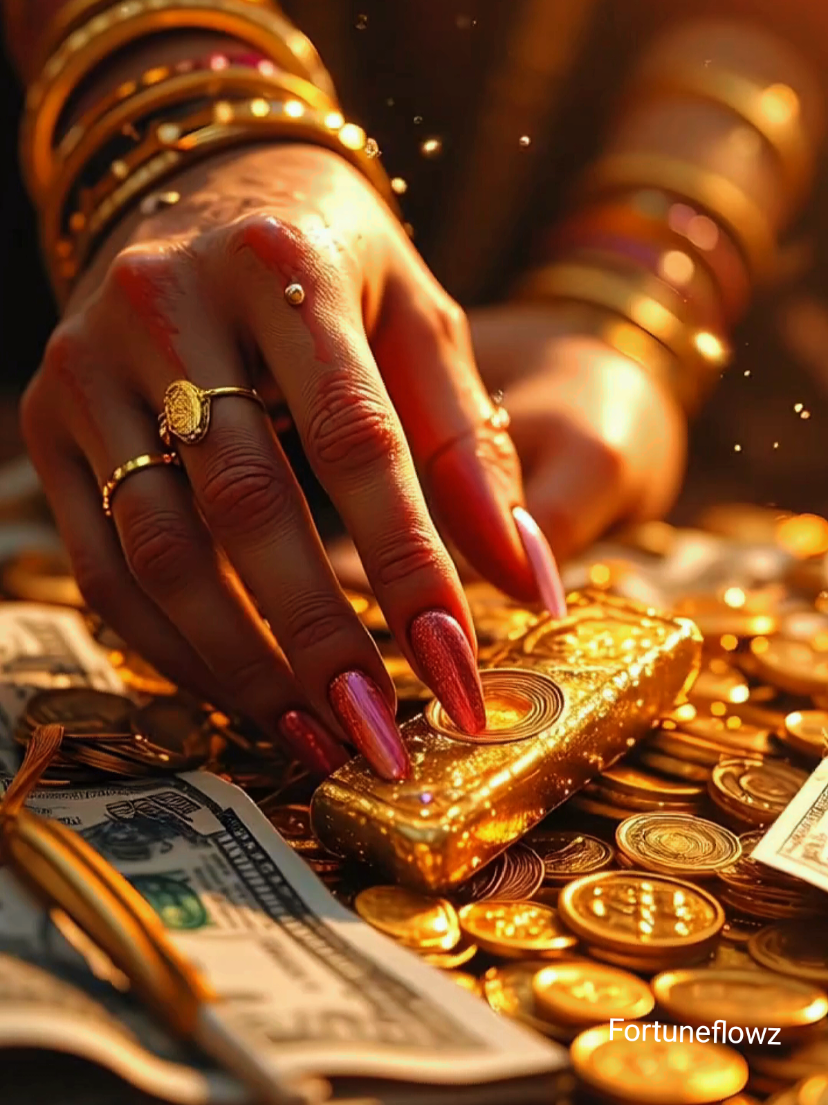 Divine Touch of Gold: Mehndi & Money Manifestation #abundancelifestyle #softwealth #luxuryhands #mehndiglam #southasianluxury   #goldvibes #manifestmoney #asmrvisuals #goldenaesthetic #wealthloop   #luxurylivewallpaper #handsoftreasure #sparkleenergy #tiktokvisuals #luckymoney 