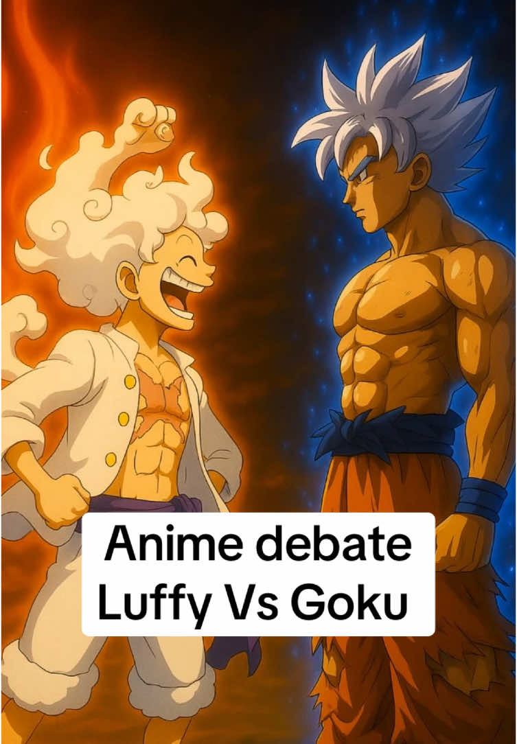 Anime debate between Luffy and Goku #animefyp #animeedit #onepiece #dragonball #songoku #animedebate #luffy 