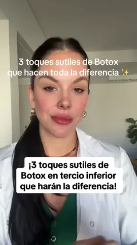 3 microtoques de Botox que cambian tu expresión sin que se note 💉✨ ✔️ Lip Flip ✔️ Mentón ✔️ DAO (sí, ese músculo que tira hacia abajo la comisura) Pequeños ajustes que realzan tu belleza natural sin perder tu esencia. ¿Te gustaría saber si alguno de estos es para vos? 📩 Escribime y lo evaluamos juntas 🪞 #botox #lipflip #armonizaciónfacial #medicinaestética #naturalbutbetter 