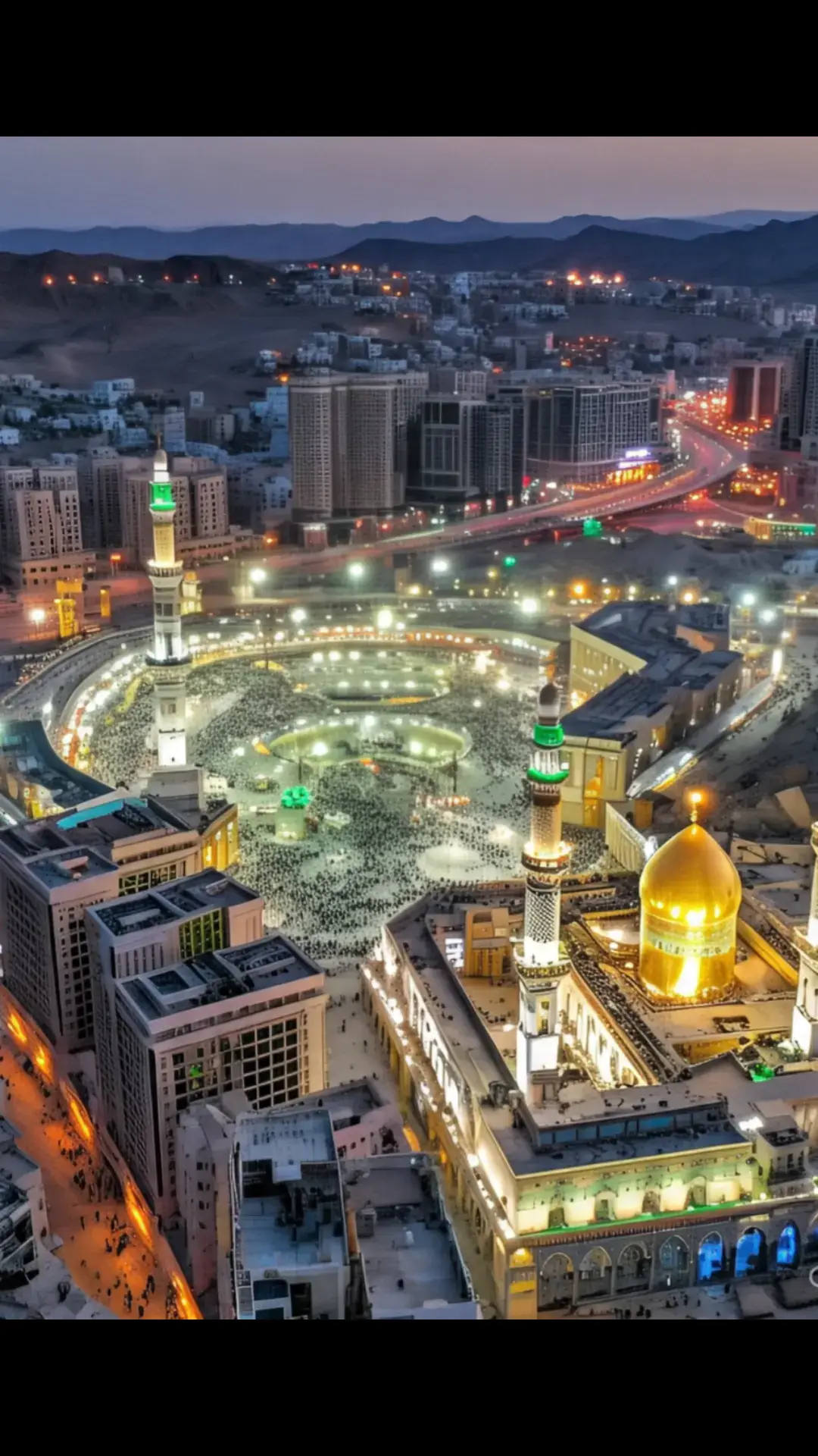 This image captures the majestic beauty of Masjid al-Nabawi, the Prophet's Mosque, located in the holy city of Madina. The iconic green dome marks the resting place of the Prophet Muhammad (PBUH). Surrounded by elegant minarets, the mosque's stunning architecture is illuminated under a clear blue sky. The expansive marble courtyard reflects the soft sunlight, creating a serene and spiritual atmosphere. Pilgrims are seen peacefully walking and praying, symbolizing the unity and devotion of Muslims from around the world. This sacred site is not only an architectural masterpiece but also a place of deep reverence and tranquility.#unfrezzmyaccount  #viral  #trading  #naatstatus  #mashallah  #foryou  #unfreez 