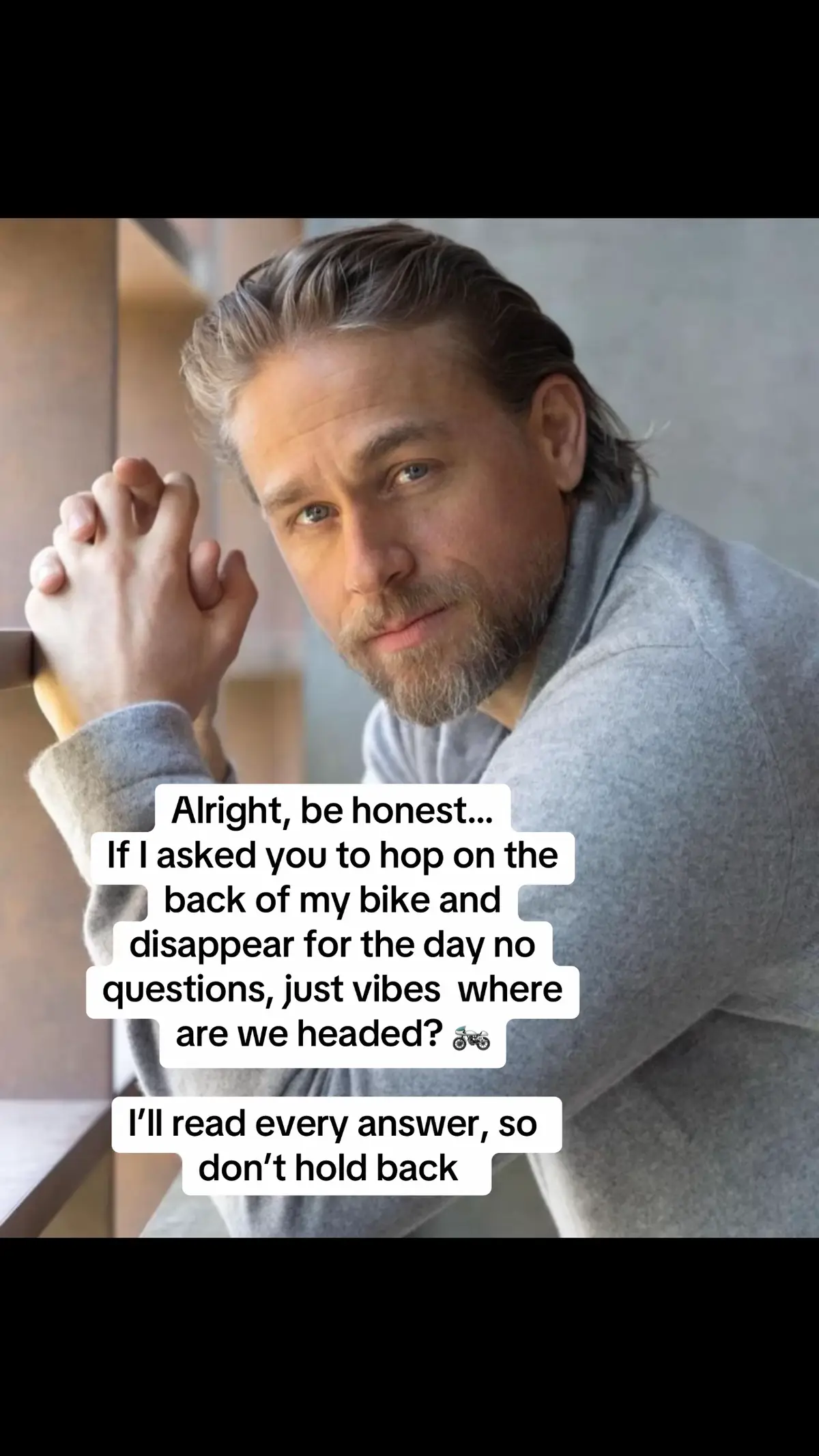#RideWithMe #CharlieHunnam #TellMeYourFantasy #SonsOfAdventure #charliehunnam #movie #hollywood #film #sonofanarchy #kingarthur #tiktok #seo #thankyou #Love #loveyou #fyp 