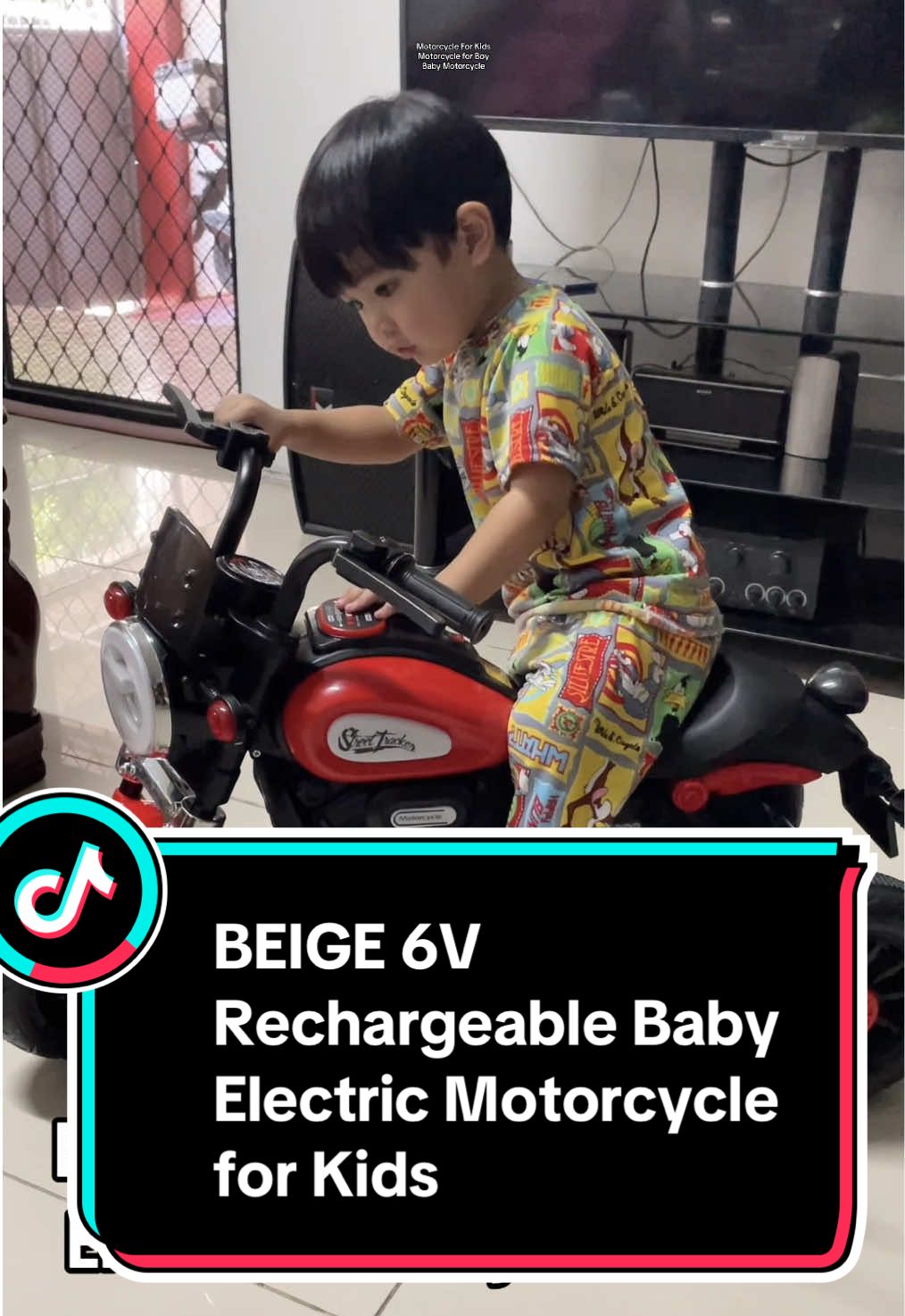BEIGE 6V Rechargeable Baby Electric Motorcycle for Kids #Motorcycle #Toys #motorcycleforkids #motorcycleforboys #fyp #fypシ #fypシ゚viral #affiliatemarketing #tiktokaffiliate 