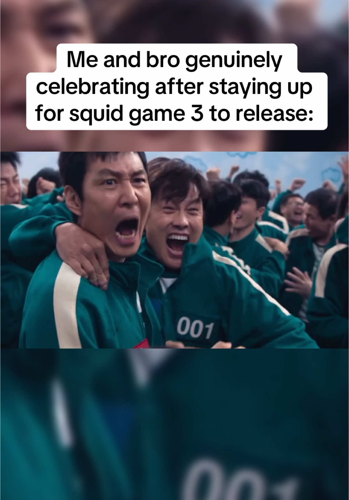 Me and bro genuinely celebrating after staying up for squid game 3 to release: #squidgame #squidgamenetflix #squidgame3 #squidgame2 #squidgamememe #inho #gihun #squidgameedit #squidgamefunny #squidgames #meme #netflixseries #funny #clip #cliplife