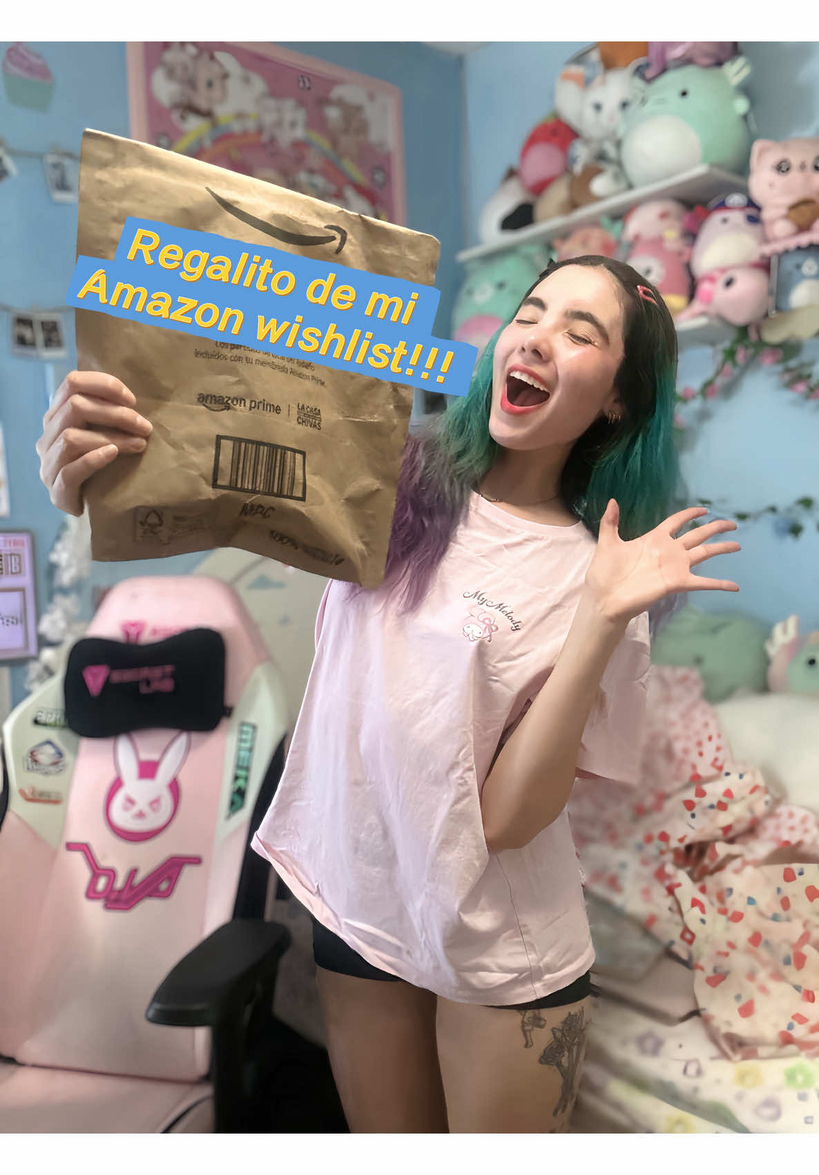 ¿Qué creen que sea?:0 el que adivine le regalaré una sub en mi canal de Twitch 💜🥳 Estoy cada vez más emocionaadaaa! 👉🏼👈🏼 #wishlistamazon #regalodecumpleaños #twitchstreamer #extensible #fyp