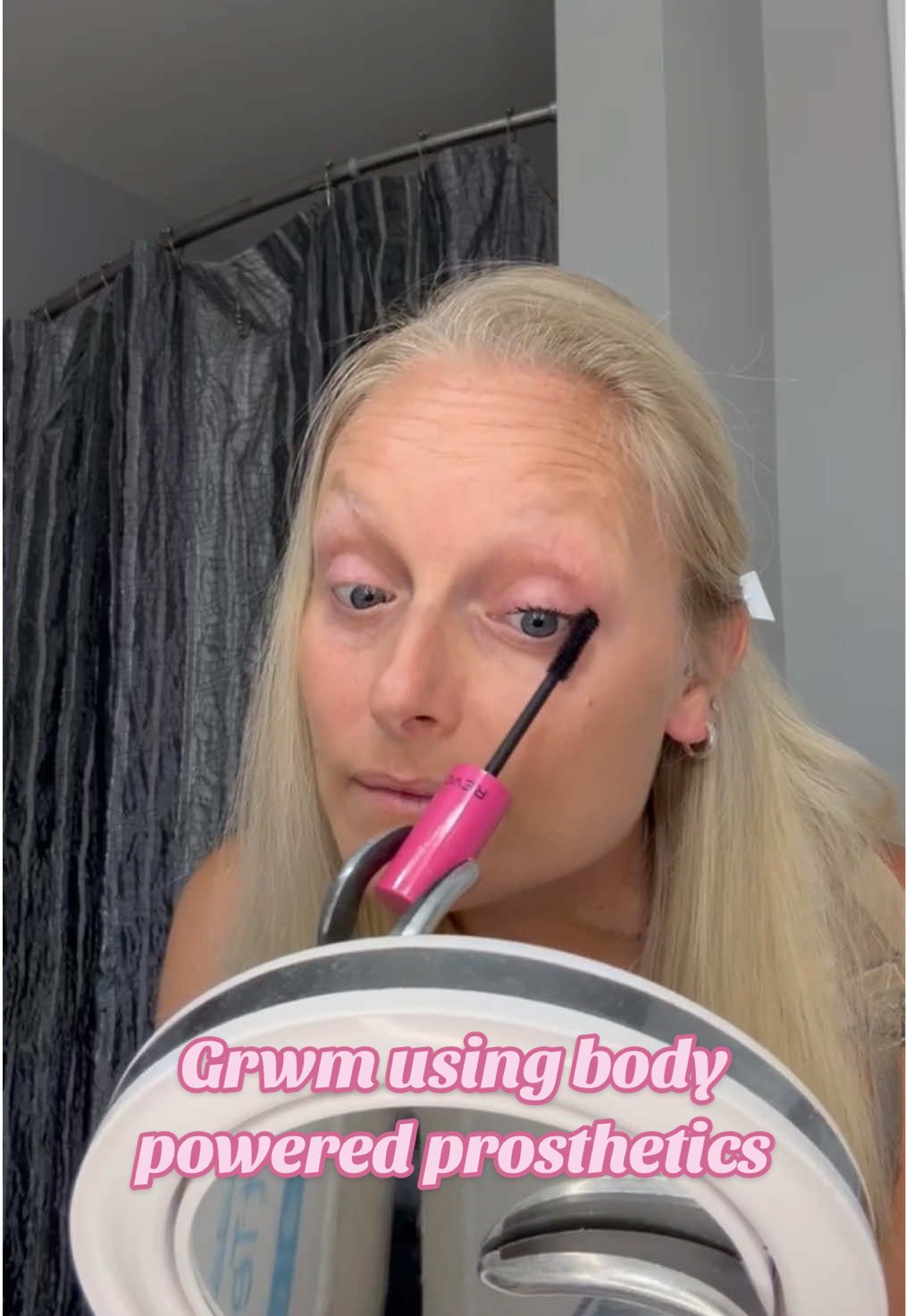 Here’s my simple daily routine! #grwm #grwmroutine #grwmmakeup #DailyRoutine #makeup #makeuptutorial #amputee #prosthetic #disability #disabilitytiktok #fyp 