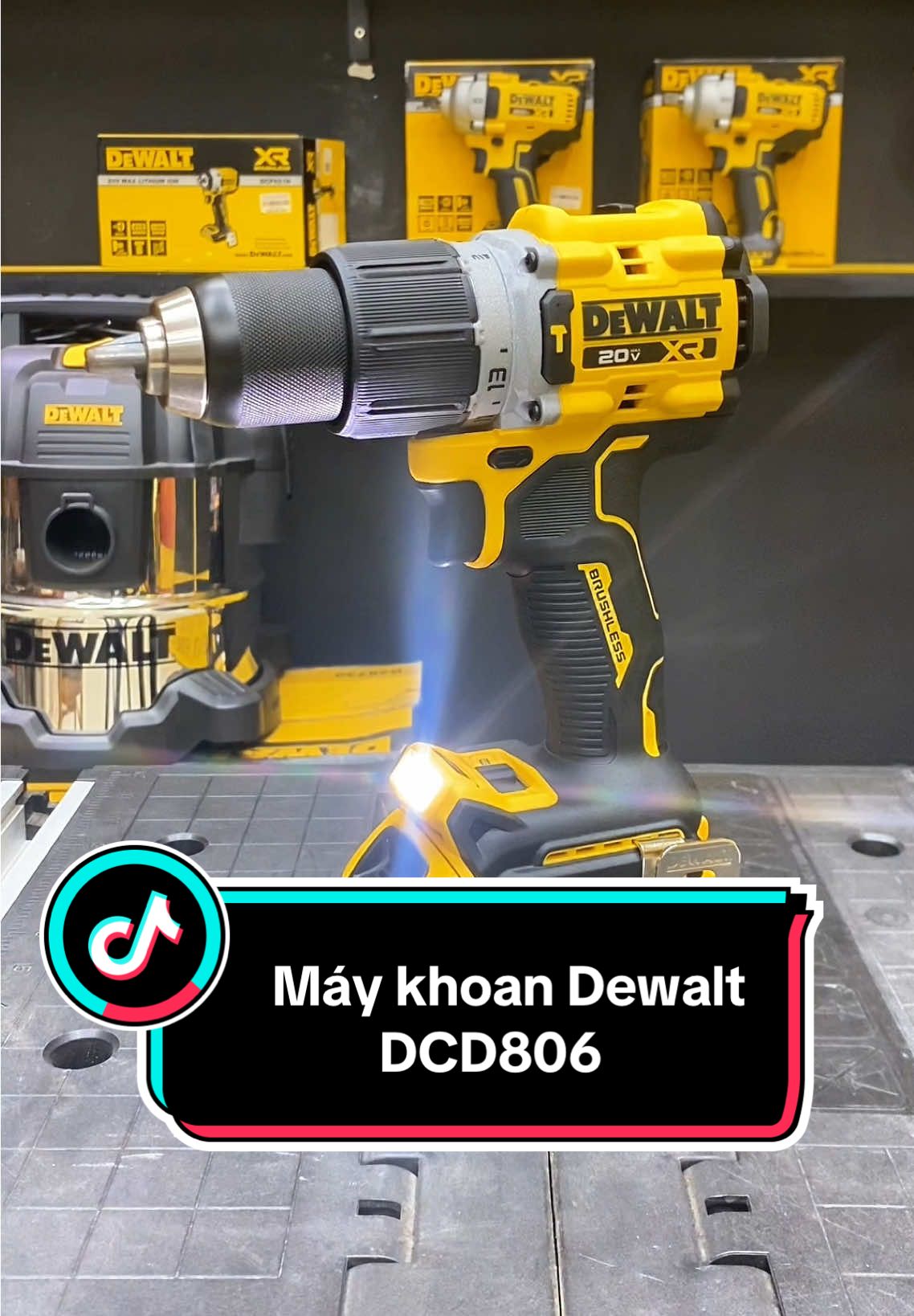 Dewalt DCD806 Máy Khoan 3 chức năng #dewalt #binhdinhtools 
