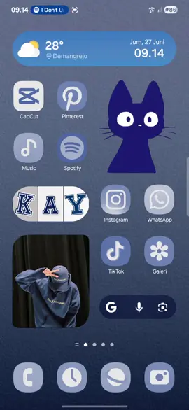 SUKA BANGET SAMA UI 7 (≧∇≦)/ #samsunga35 #ui7 #oneui7 #homescreen #foryoupage #navy #samsung #fyp #galaxy 