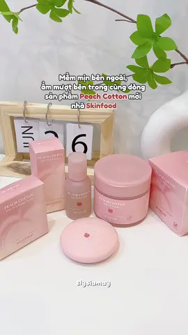 🍑Da mịn như đào là có thật nha mấy bà Skincare 3 bước nhẹ tênh , mê chữ ê kéo dài 😚 #PeachCotton #Skinfood 