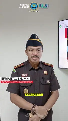 Ucapan Selamat Memperingati Hari Anti Narkotika internasional 2025 Dari Kepala Kejaksaan Negeri Langsa EFRIANTO, SH. MH “Memutus Rantai Peredaran Gelap Narkoba Melalui Pencegahan, Rehabilitasi Dan Pemberantasan Menuju Indonesia Emas 2045” @info_bnnri @bnn.prov.aceh #bnnri #bnnpaceh #bnnkotalangsa #indonesiabersinar #hani2025 #humasbnnkotalangsa #kotalangsa