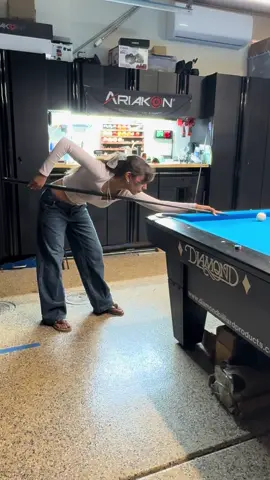 Working on my 9 ball break #billiards