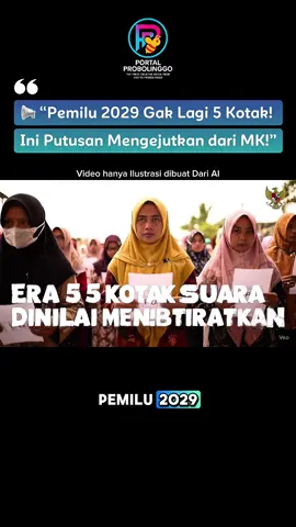 🚨 BREAKING: Pemilu 2029 dan 2031 akan dipisah! Gak ada lagi 5 kotak suara sekaligus! Putusan MK No.135/PUU-XXII/2024 jadi titik balik sistem demokrasi kita. Gimana pendapatmu? Setuju gak kalau pemilu dipisah? 👇🇮🇩 💬 Tulis di komentar! #Pemilu2029 #PutusanMK #PemisahanPemilu   #DemokrasiIndonesia #PemiluCerdas #Perludem   #MahkamahKonstitusi #BeritaTerkini #PolitikIndonesia   #EduPolTikTok #IndonesiaUpdate #FYP #BeritaHariIni