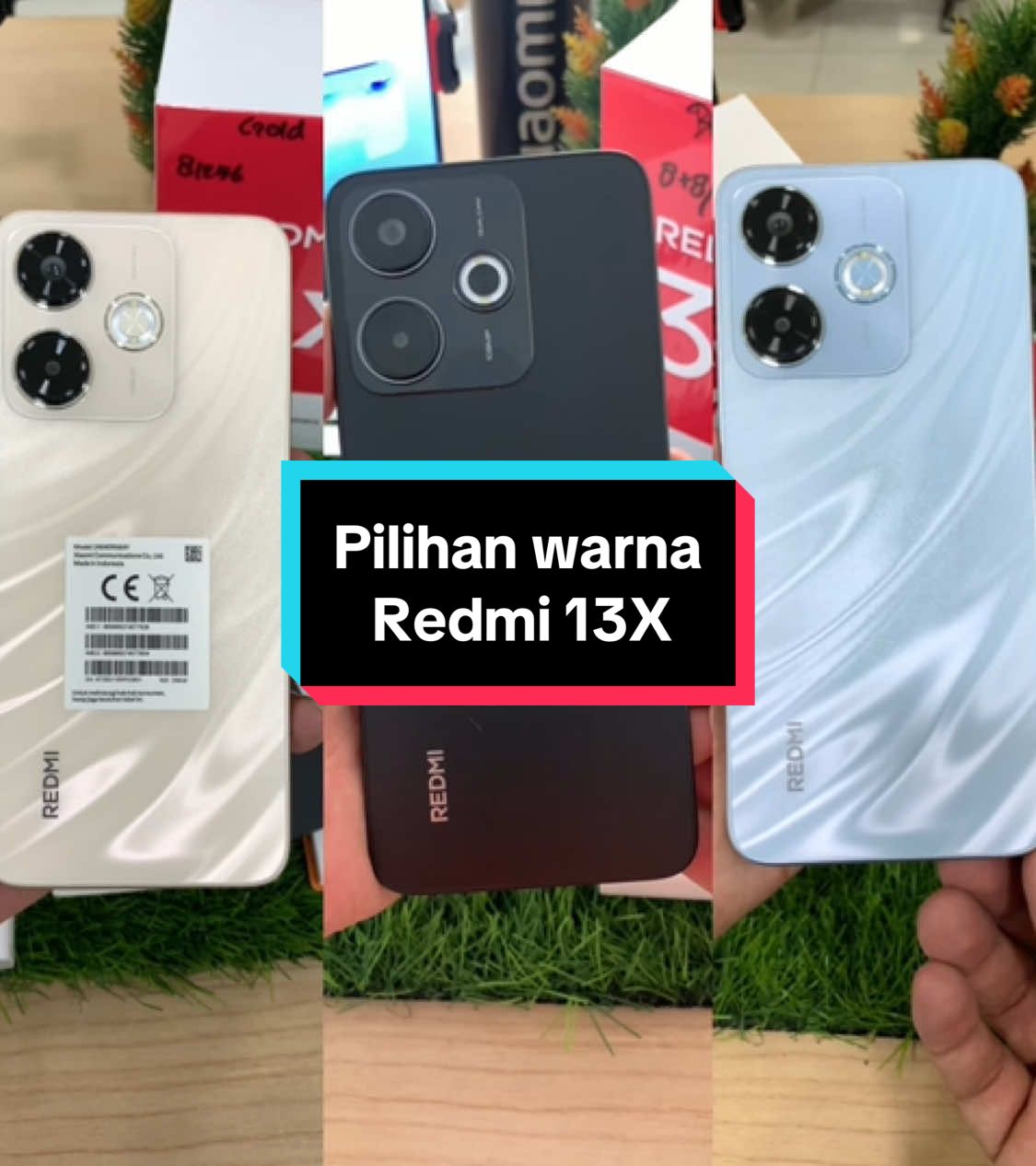 Pilihan Warna Redmi 13X Mana yang kalian mau Cekout di keranjang kuning👇#fyp #tiktok #affiliatetiktok #xiaomiindonesia #redmi13x 