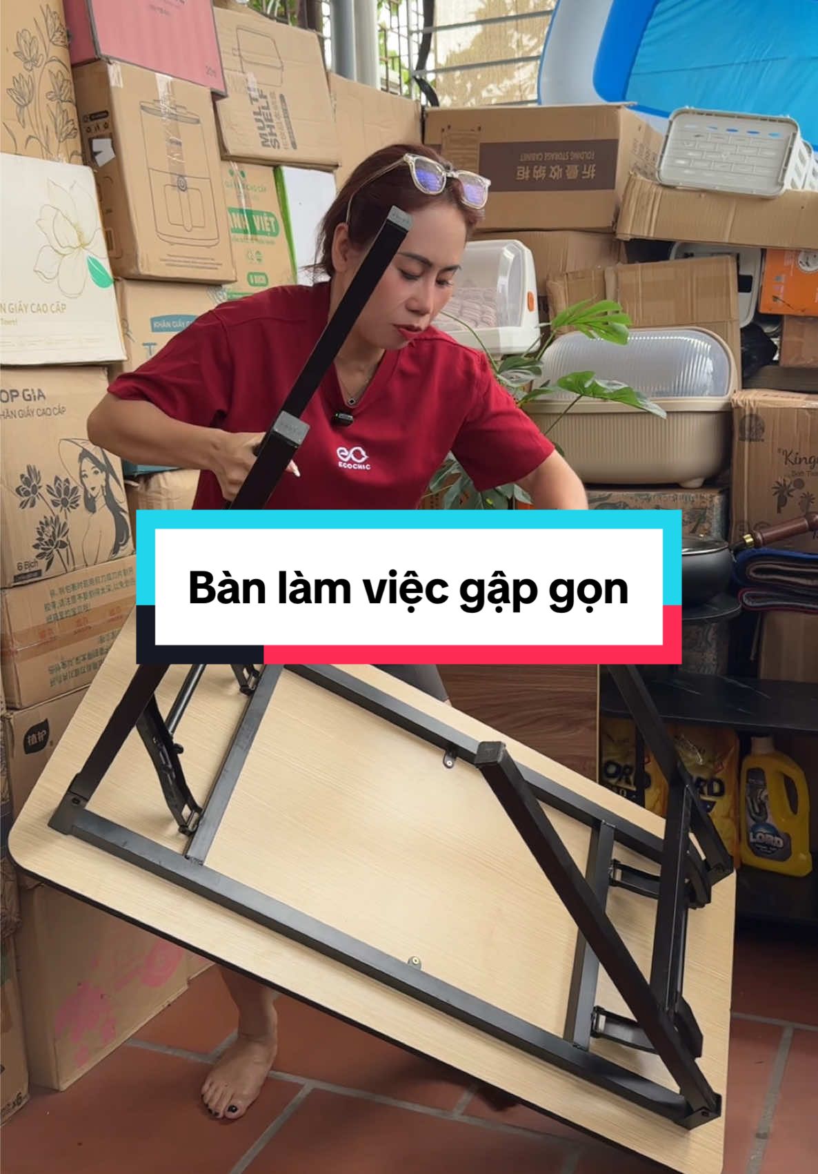 Bàn làm việc gấp gọn đa năng cao cấp #thuythothe #xuhuong #xuhuongtiktok #bangapgon 