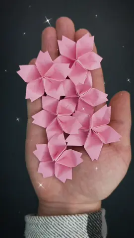 Easy Paper Sakura 🌸🌸 . .  #sakura #paperflower #origamilibrary #papertutorial #papercrafts #origamitutorial #paperflowers #paperflower 