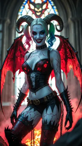 What if Harley Quinn had become a demoness #harleyquinn #evil #demon #gotham #shorts #dc #ai