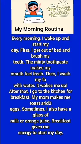 My morning routine  #LearnEnglish #EnglishForLife #UKUSAEnglish #speakfluentenglish 