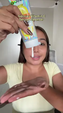 Garnier Vitamin C Serum Cleanser really works on my skin! Watch how it brightens my skin in just 1 wash! @garnierph #Skincare #GarnierGang #GarnierCBrighter #GarnierSerumCleanser #VitaminCCleanser 