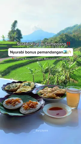 Nyurabi bonus view yg indah 🏞️🌾 📍Batugara Sumedang #surabi #surabisumedang #surabiviral #kulinersumedang #jajanansumedang #fyppppppppppppppppppppppp 