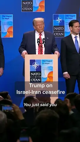 President Trump, when asked about the conflict between Israel and Iran, said on Wednesday he is confident the war is over, as both countries are 