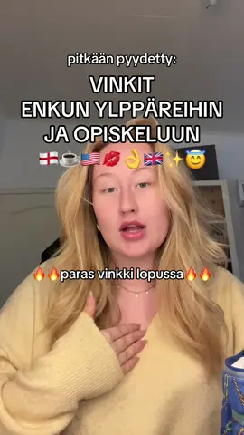 Pitkään pyydetyt vinkit englannin opiskeluun!! (btw tarkotin hiihtolomaa tossa enkä syyslomaa…) #laudatur #klassikka #vaihtari #opiskeluvinkit #enkku #suomitiktok #ylppärit #fryp #enkunylppärit 