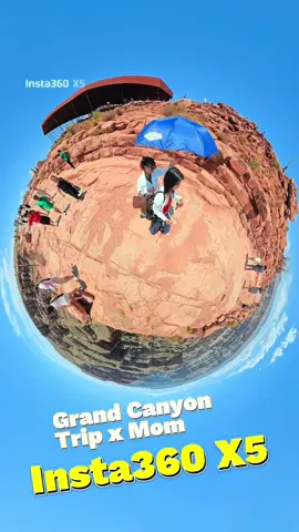 Grand Canyon West Trip x Mom (mom said it was hot like an oven 🥴🔥) These crazy angles and features of @insta360_official X5 just make a new personality for my travel videos 😍 IM OBSESSED !! Grab your own X5 360 camera today! Use my code INRLG4T or link in bio to get Insta360 X5 Camera #Insta360 #Insta360X5 