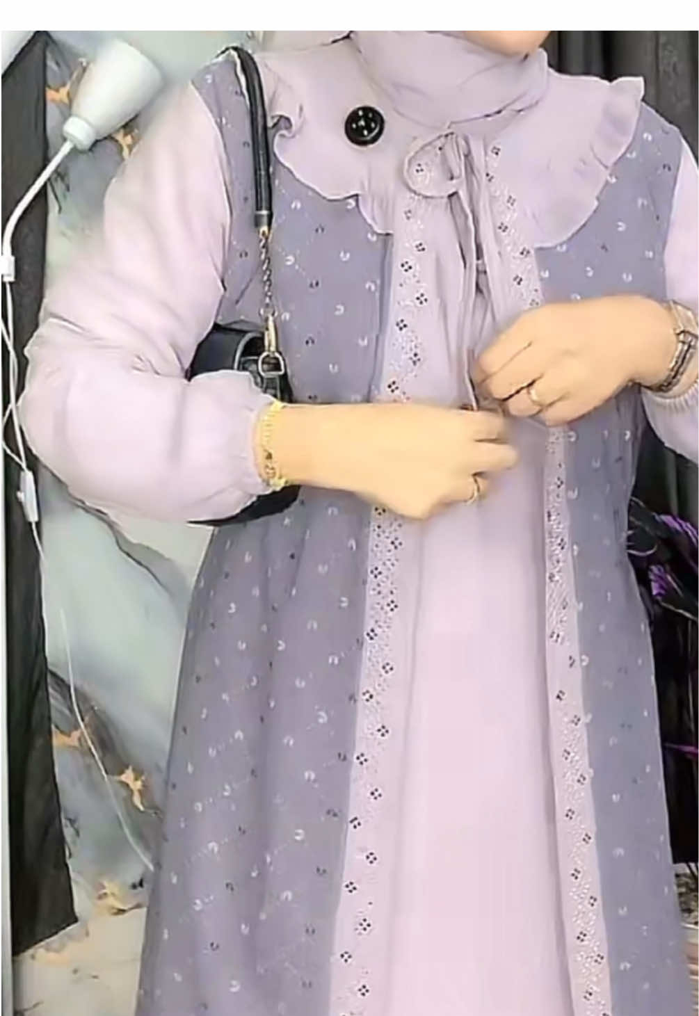 SASKIA DRESS - Gamis Ceruty Polos Mix Ceruty Print Full Furing Busui dan Wudhu Friendly #dress #bajufullfuring #bajugamis #gamiskondangan #gamiswanitamuslimah #fyp #fype #fypeviralシ 