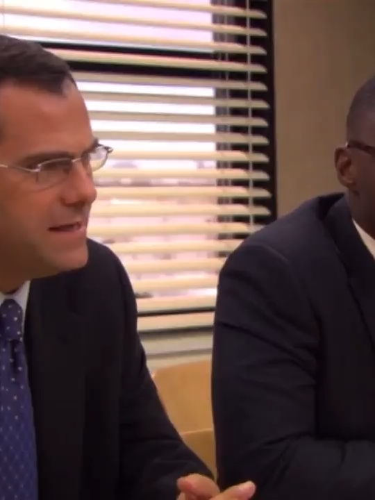 Season 5, Episode 23: “Michael Scott Paper Company Michael, Pam, and Ryan are negotiating with David Wallace and Charles Miner for their return to Dunder Mifflin after starting the Michael Scott Paper Company. During the tense meeting, Charles questions Ryan’s value, prompting Michael’s over-the-top defense of Ryan, delivering the now-iconic line. This moment highlights Michael’s misguided loyalty and the absurdity of his office “family” dynamics. #SupportiveBoss #TheOfficeSuperfan #TheOffice #theofficescenes #theofficeclips #theofficememes #theofficetiktok #DavidWallace #AndyBuckley #CharlesMiner #IdrisElba #RyanHoward #BJNovak