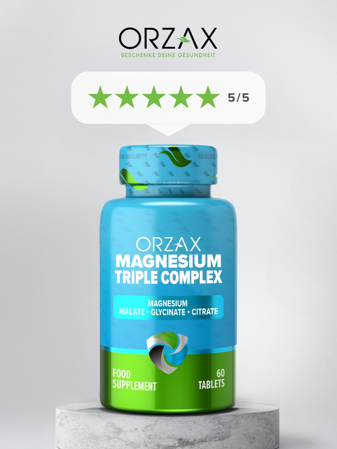 ⚡ Entdecken Sie Orzax Magnesium Triple Complex – mit 3 organischen Magnesiumverbindungen! Malat, Citrat & Glycinat – für Muskeln, Nerven, Knochen & Energie.* 💊 Nur 1 Kapsel täglich – vegan, laborgeprüft, laktose- & glutenfrei. 👉 Jetzt informieren: www.orzax.de