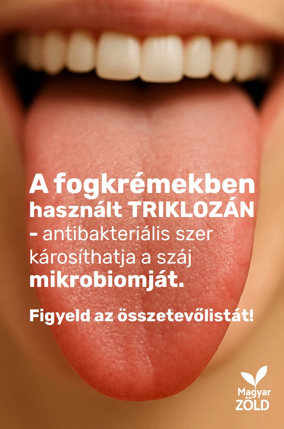 ❌ Nem minden antibakteriális, ami egészségesnek tűnik… 👅 🔍 Figyeld az összetevőket, válassz tudatosan! 🪥🌿 A szájápolás is lehet zöldebb döntés.  #magyarzold #MZ #tudatosvásárlás #fogkrém #trikozán #természeteséletmód #egészségtudatosság #newfinds 