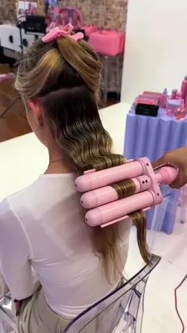 Chapinha Triondas Ondulador Formador Triplo 22mm Modelador de Cachos Onda Cabelo Cerâmica 200°C 🔥🤩 #chapinha #modelador #cabelo #beleza #cachos #tiktokshop 