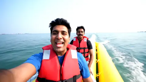 Little trip on the banana boat #india #funny #ai #abcxyz 