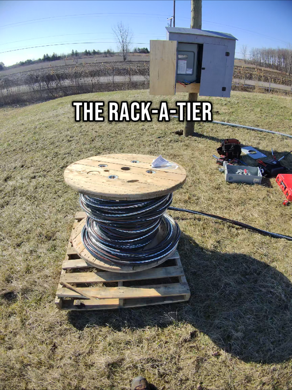 the @Rack-A-Tiers tugwise 😍 the best spool dispenser  #electrical #electric #automation #electrician #construction #rackatier #tools #tugwise 