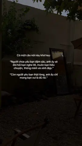 Người chưa yêu sẽ đòi hỏi bạn hoàn hảo, còn người yêu thật lòng chỉ cần bạn vui là đủ. #xuhuong #caption #sadstory #stttamtrang 