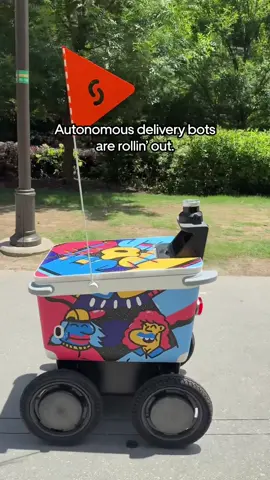 Your @SHAKE SHACK order just rolled up - literally 🤖🍔🍟 Get your #BotBites in Atlanta today with @Serve Robotics now on @Uber Eats. #ubereats 