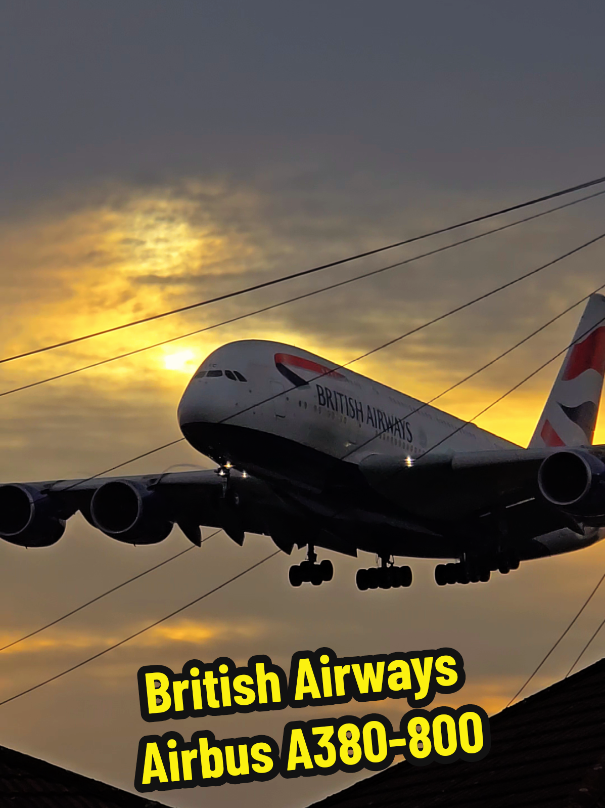 British Airways Airbus A380 morning landing at Heathrow Airport 😍✈️ #airbusa380 #airbus #aviation #britishairways #airport #heathrow #airplane  @British Airways  @Heathrow Airport 