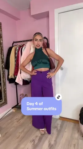 What do we think of this colorful outfit? 💚💜 #camilainparis #parisianstyle #summeroutfit #frenchgirlstyle #summerfits #colorfuloutfit 
