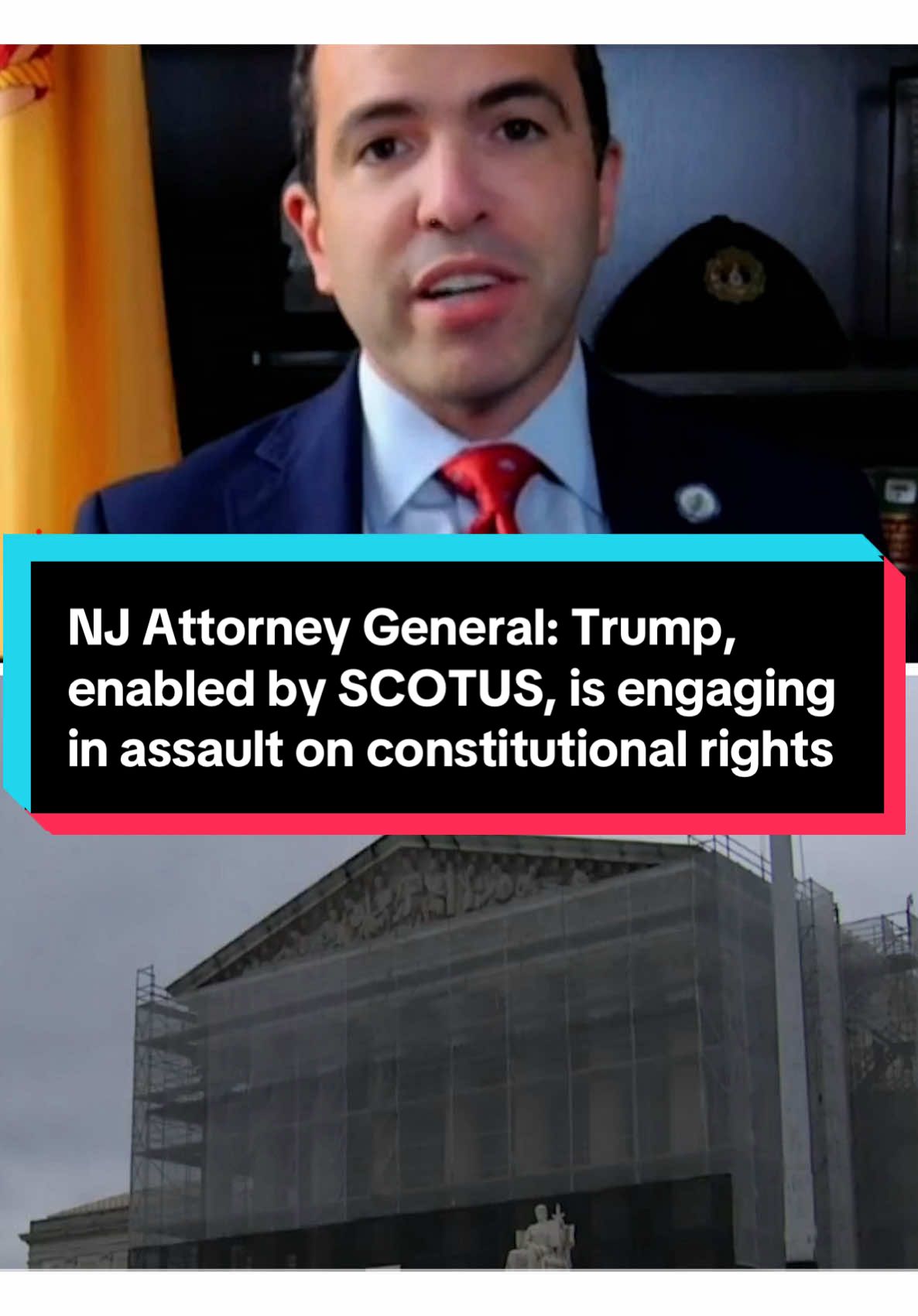 New Jersey Attorney General Matthew Platkin, who helped lead the effort against President Trump’s birthright citizenship order, joins Chris Jansing to react to the Supreme Court's decision to not rule directly on Trump's executive order, but instead curb the power of lower courts to issue nationwide injunctions, calling it “unprecedented.” #birthrightcitizenhip #supremecourt #politics #news 