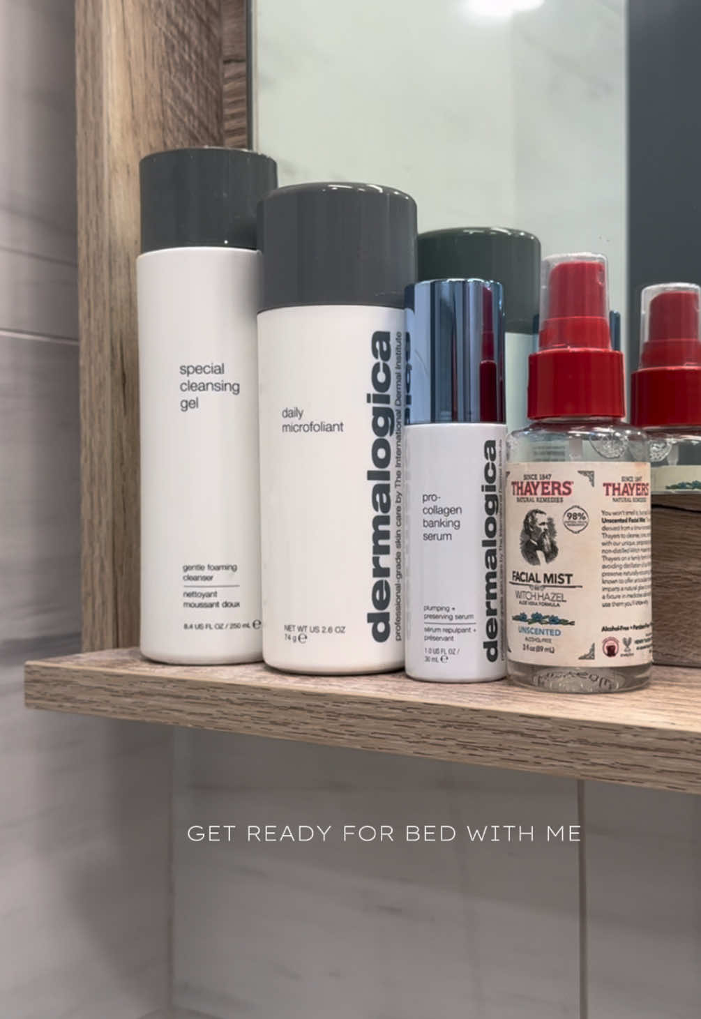 Get ready for bed with me ✨. The way I absolutely loveeeeee using @dermalogica product’s especially the exfoliant, serum and @Thayers facial mist…like yall see that glass skin 🤭!!  PRODUCTS USED:  1. DERMALOGICA - Special cleansing gel 2. DERMALOGICA - Daily Microfoliant Exfoliator 3. DERMALOGICA - Pro Collagen Banking Serum with Polyglutamic Acid 4. THAYERS - witch Hazel Facial Mist  #getreadyforbedwithme #grwmforbed #nighttimeroutine #nighttimeskincare #nighttimeskincareroutine #skincareroutine #skincare #bedtimeroutine #glassskin #dermalogica #thayers 