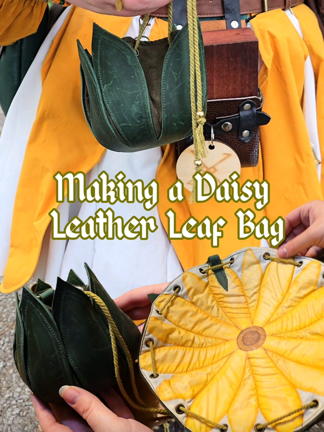 Making a daisy flower/leaf pouch to go with my friends outfit for Renfaire this year! @Sunny ☀️  What other flowers would be cute inside a leaf pouch? 🌷 Shared most of the supplies I used on my Amazon storefront! #leafpouch #leafbag #flowerbag #petalbag #daisybag #petalpouch #fairy #sowilomoon #leatherleafbag #Renfaire #renfaireaccessories #renaissance #fairycore #fairybag #leafaccessories #leatherpouch #leatherbag #DIY #howto #sewing #leathercraft #flowerpouch #leatherpetal #leatherleaf #flowerfairy #leatherflower #fairyaesthetic #fairyaccessories 