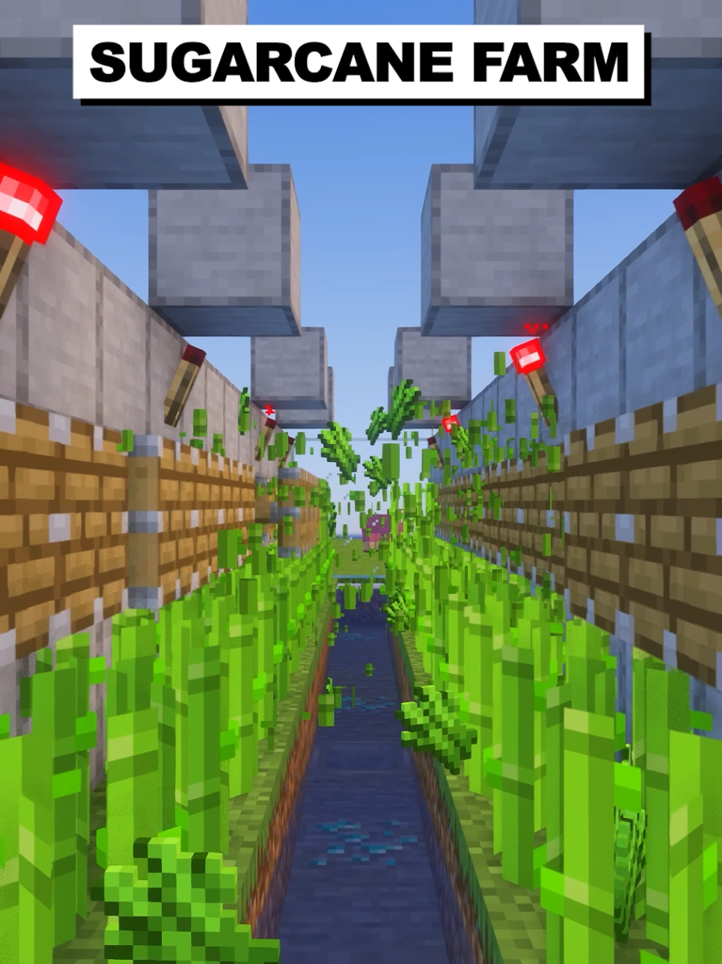 Minecraft Sugarcane Farm! Watch the Full Tutorial in Bio! #minecrafttutorial #Minecraft #minecraftfarm 