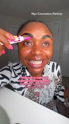 @NYX Professional Makeup the crazy brow lift review on dark skin.  #nyxcosmeticspartner #nyxbrowglue #browglue #eyebrowshaping #aishaskns 