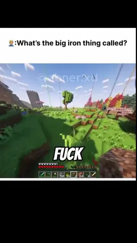 What's the big iron thing called 😭 #Minecraft #funny