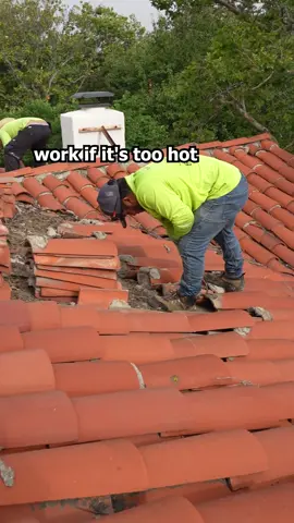 This CEO Stops Work When It Gets Too Hot 😳 #roofing #contractor #construction
