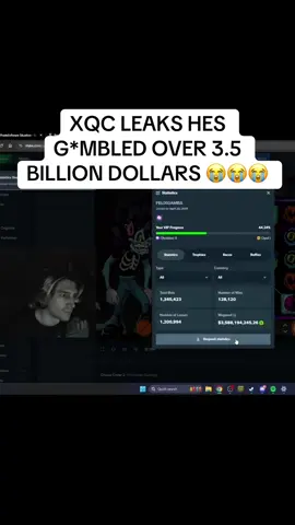 XQC leaks hes spent over 3.5 billion dollars 😂😂😂 #xqc #streamer #funny #clips #fyp #funny #twitch #kick #adinross 