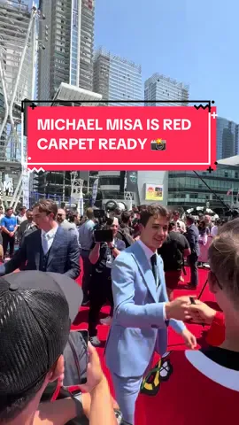 Michael Misa is ready for the NHL Draft 📸 #chicagoblackhawks #nhldraft #redcarpet 